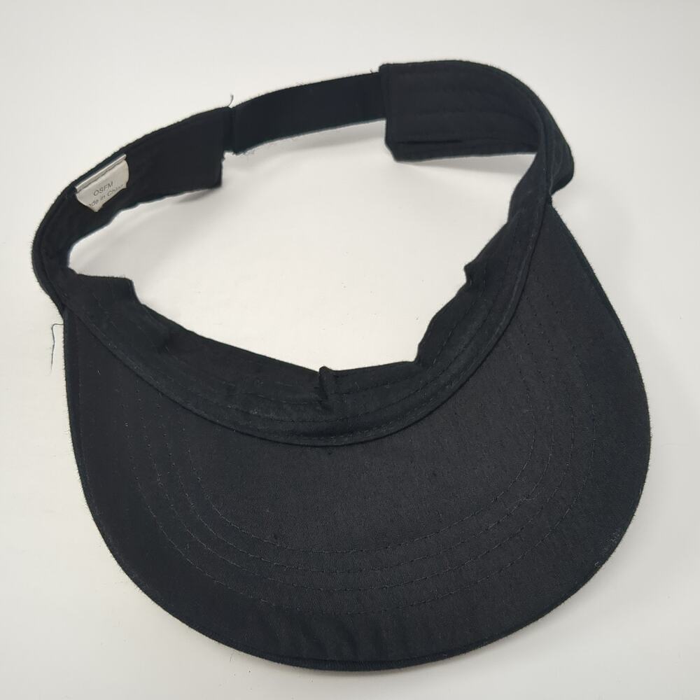Unbranded Strapback Visor Hat Solid Black One Siz… - image 7